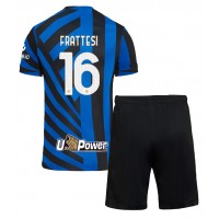 Maglia Calcio Inter Milan Davide Frattesi #16 Prima Divisa Bambino 2024-25 Manica Corta (+ pantaloncini)